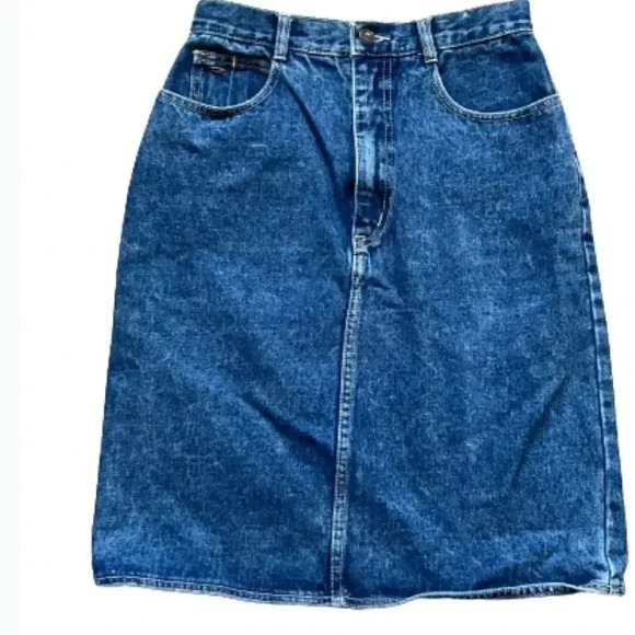 Coca Cola Dresses & Skirts - Vintage Cowboy Chic  80’s Blue Acid Washed Jean Mini‎ Skirt